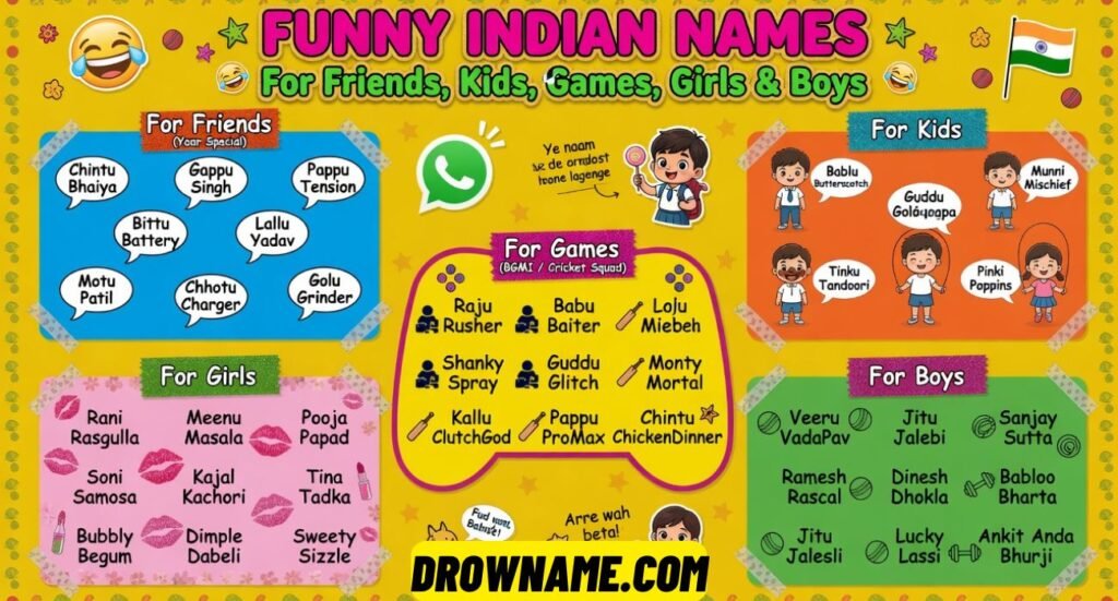 Funny Indian Names For Friends