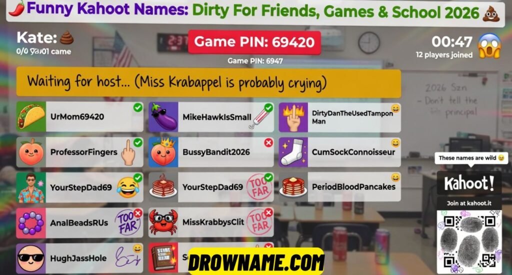 Funny Kahoot Names
