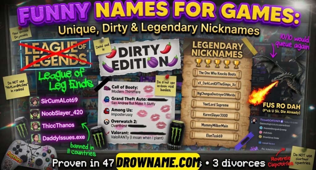 Funny Names For Games