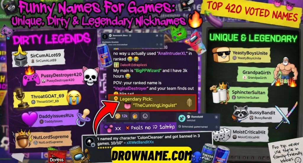 Funny Names For Games