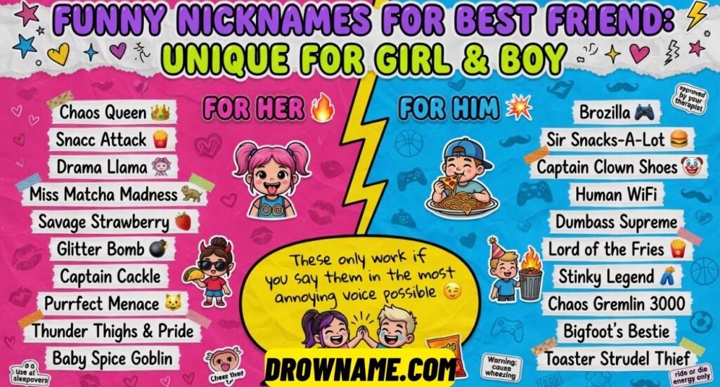 Funny Nicknames For Best Friend