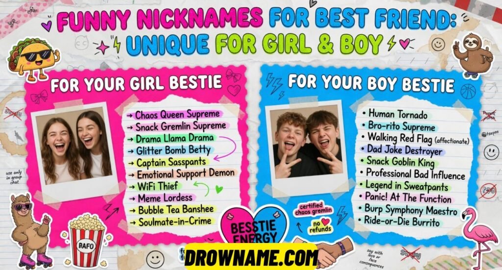 Funny Nicknames For Best Friend