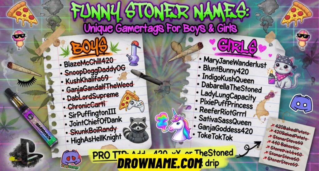 Funny Stoner Names