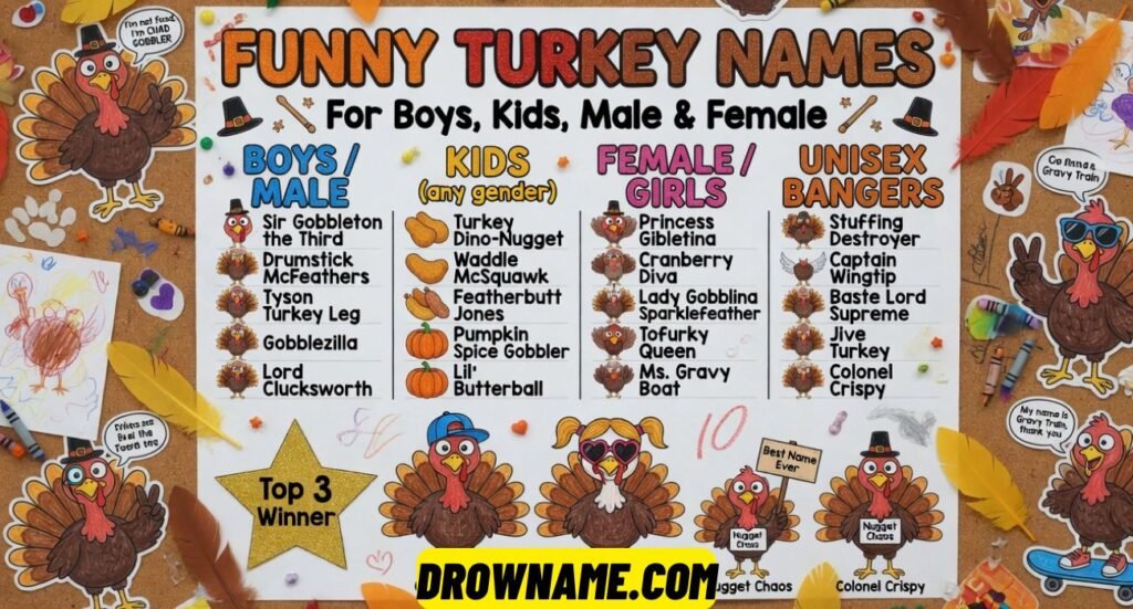 Funny Turkey Names For Boys