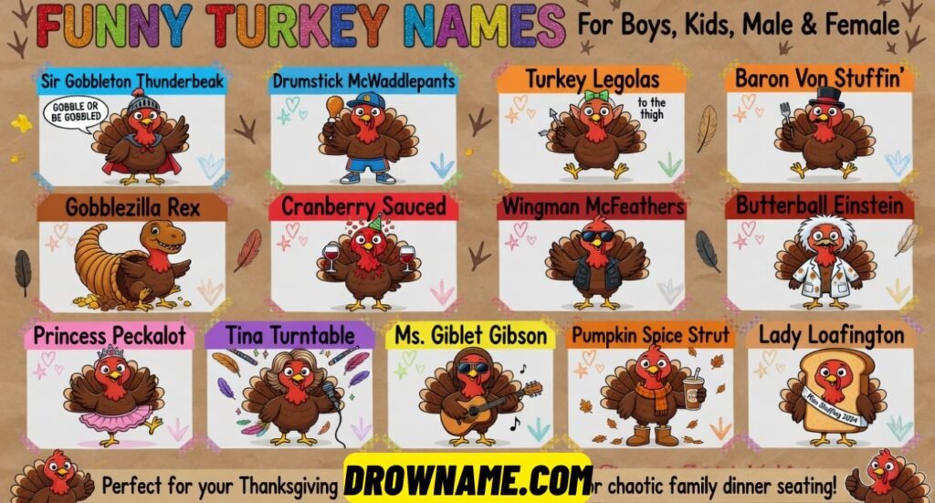 Funny Turkey Names For Boys