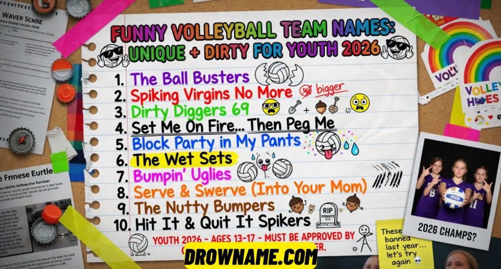 Funny Volleyball Team Names