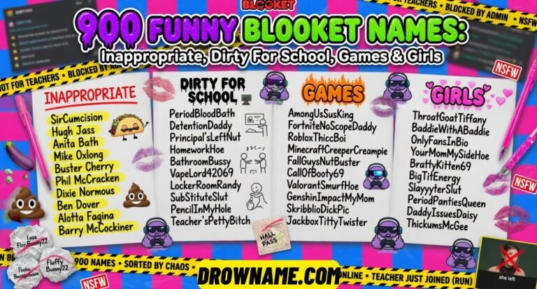 Funny Blooket NamesFunny Blooket Names
