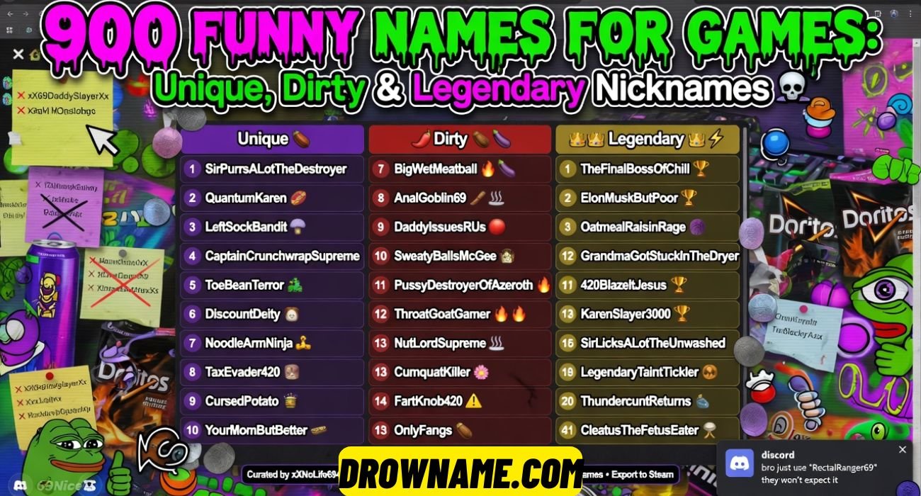 Funny Names For Games