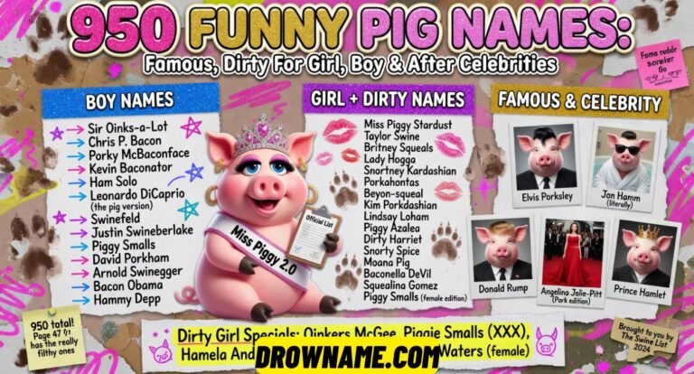 Funny Pig Names