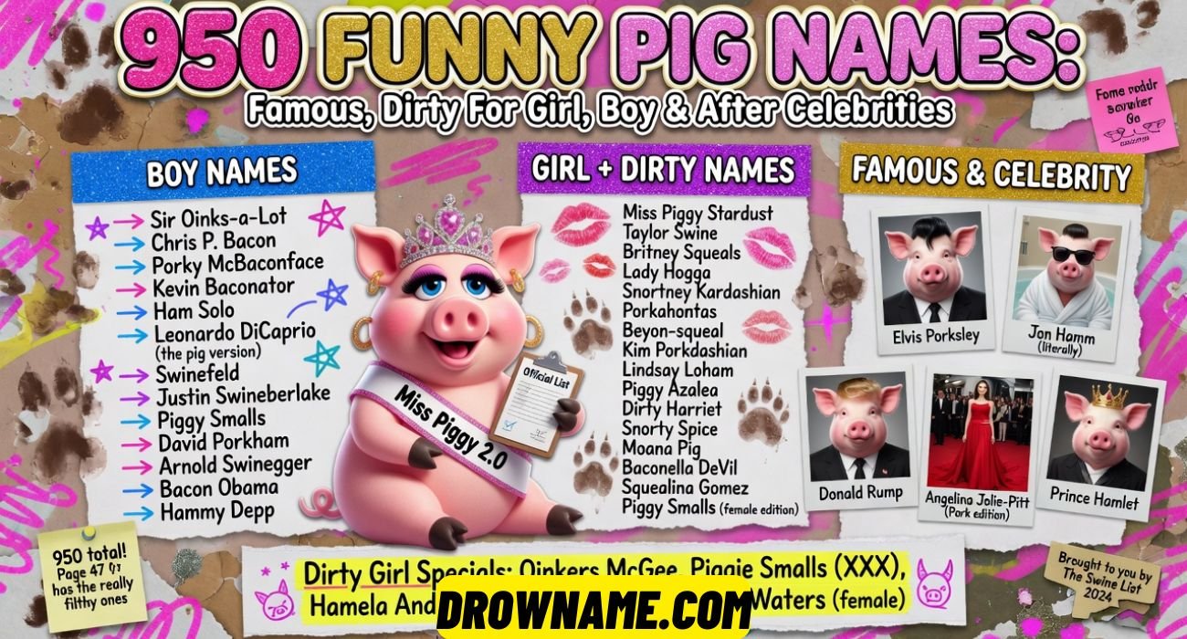 Funny Pig Names