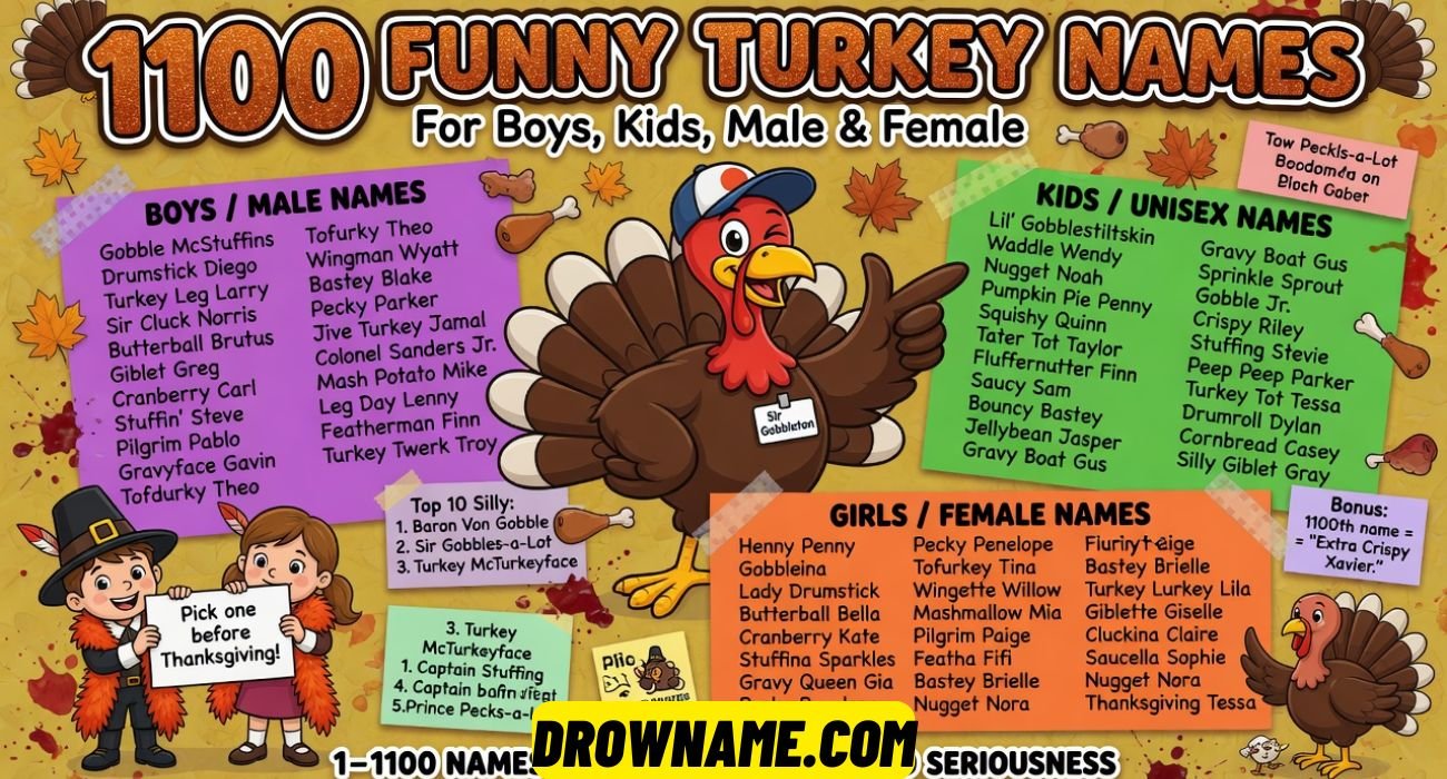 Funny Turkey Names For Boys